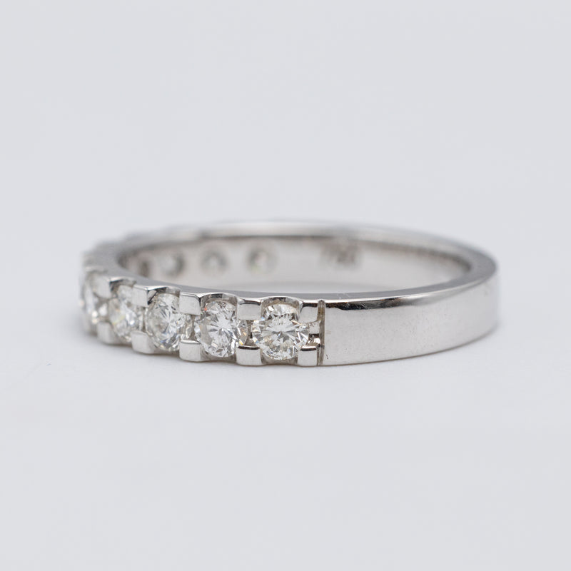 Elegant 18K White Gold 0.75ct Diamond Eternity Ring
