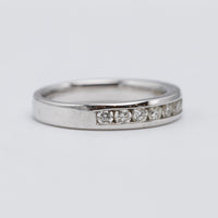 Pretty 18K White Gold 0.51ct Diamond Eternity Ring