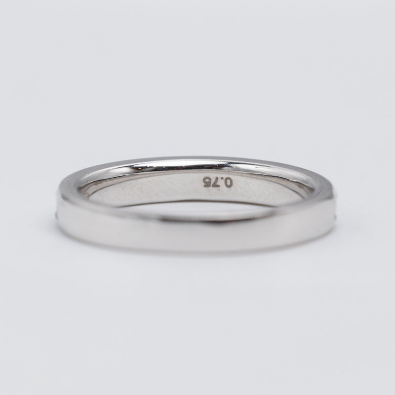 18K White Gold Channel Set Princess Cut Diamond Eternity Ring