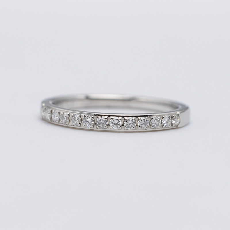 Pretty Platinum Pavé Set 0.20ct Diamond Eternity Ring