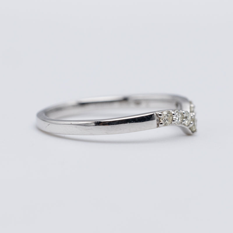 Enchanting Platinum Wishbone Diamond Eternity Ring