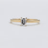 Beautiful 18K Yellow Gold Emerald Cut 0.45ct Diamond Solitaire Engagement Ring