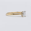 Beautiful 18K Yellow Gold Emerald Cut 0.45ct Diamond Solitaire Engagement Ring
