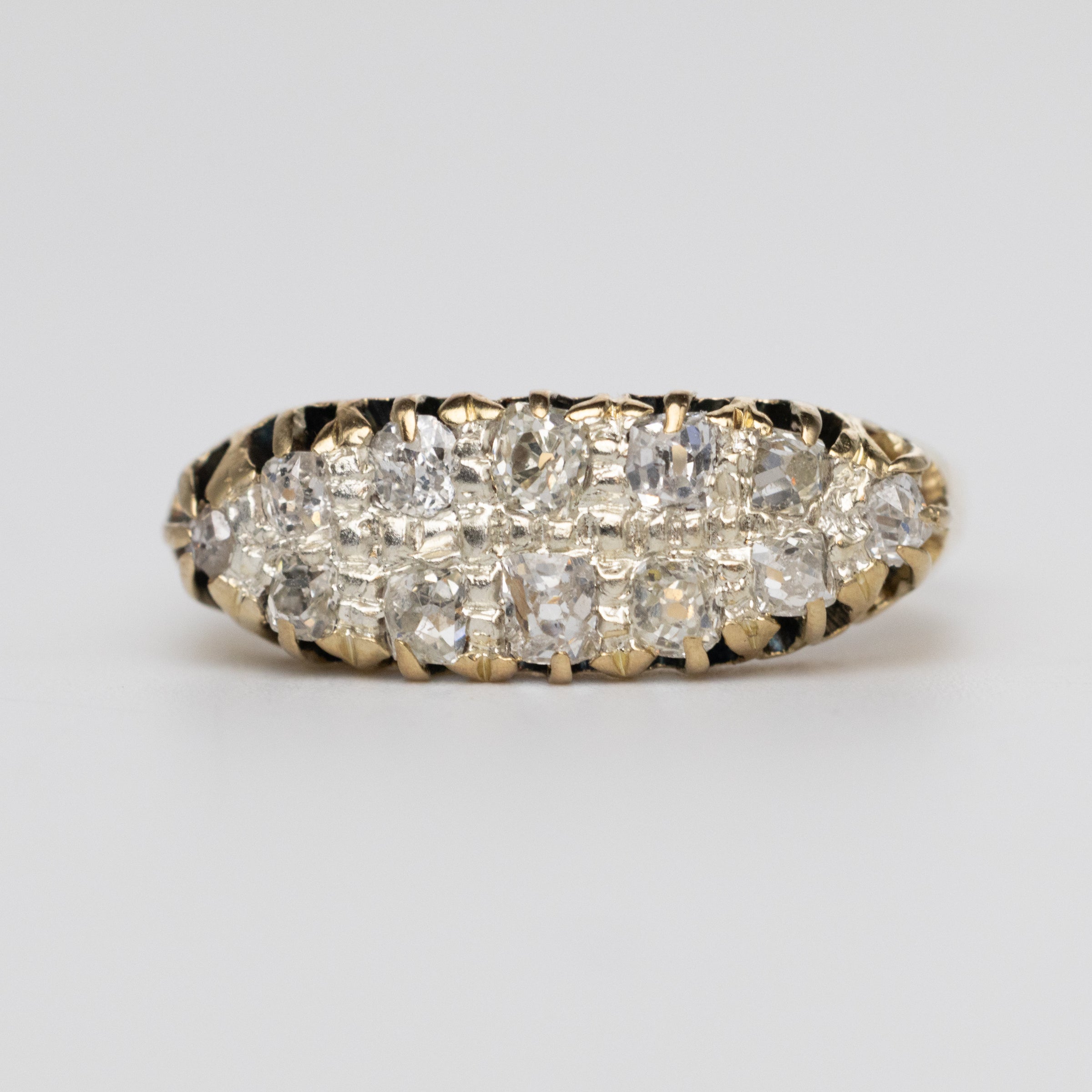 Vintage Navette Old-Cut Diamond Ring