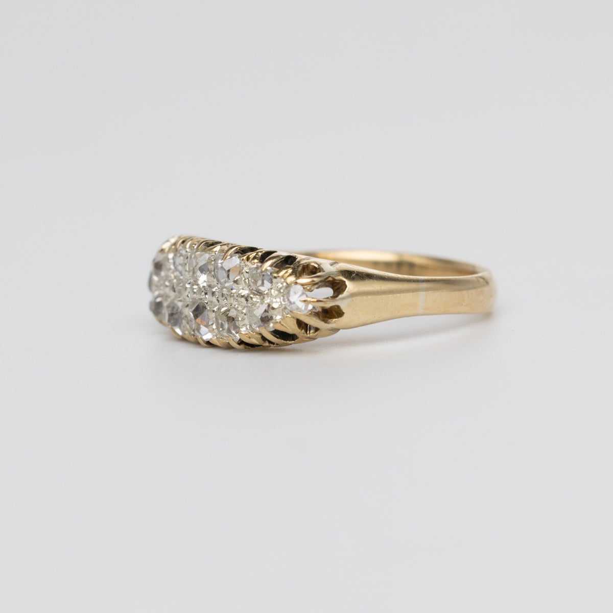 Vintage Navette Old-Cut Diamond Ring