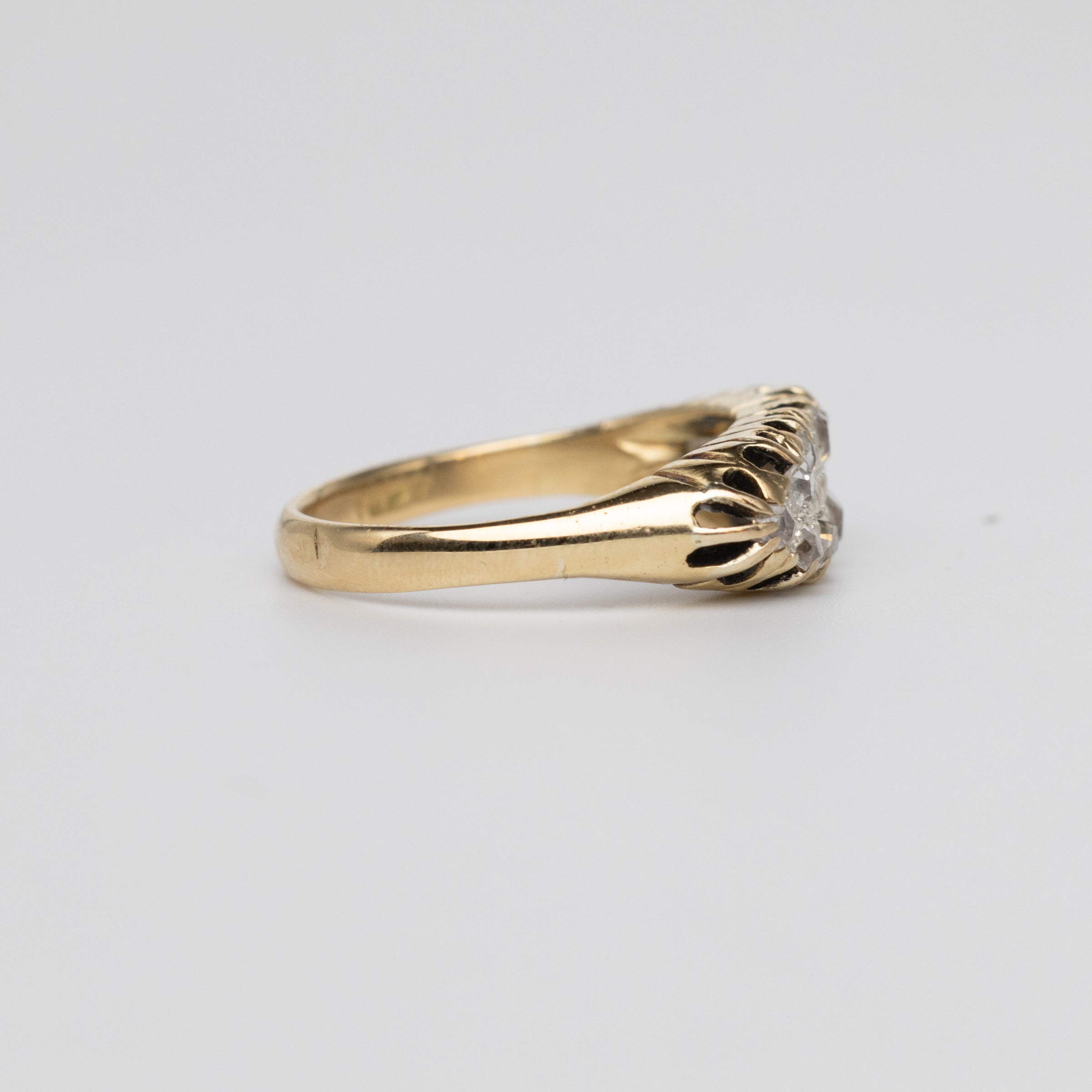 Vintage Navette Old-Cut Diamond Ring