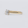 Beautiful 18K Yellow Gold Emerald Cut 0.45ct Diamond Solitaire Engagement Ring