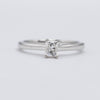 Beautiful Platinum Emerald Cut Diamond Solitaire Engagement Ring