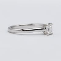 Beautiful Platinum Emerald Cut Diamond Solitaire Engagement Ring