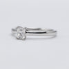 Beautiful Platinum Emerald Cut Diamond Solitaire Engagement Ring