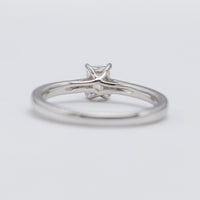 Beautiful Platinum Emerald Cut Diamond Solitaire Engagement Ring