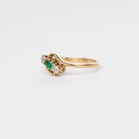 Trilogy Emerald And Diamond Twist Ring