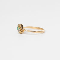 Trilogy Emerald And Diamond Twist Ring