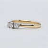 Stunning 18K Yellow Gold Diamond Trilogy Engagement Ring