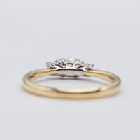 Stunning 18K Yellow Gold Diamond Trilogy Engagement Ring