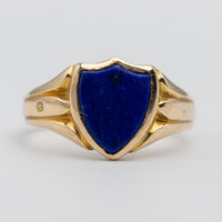 gold signet ring front