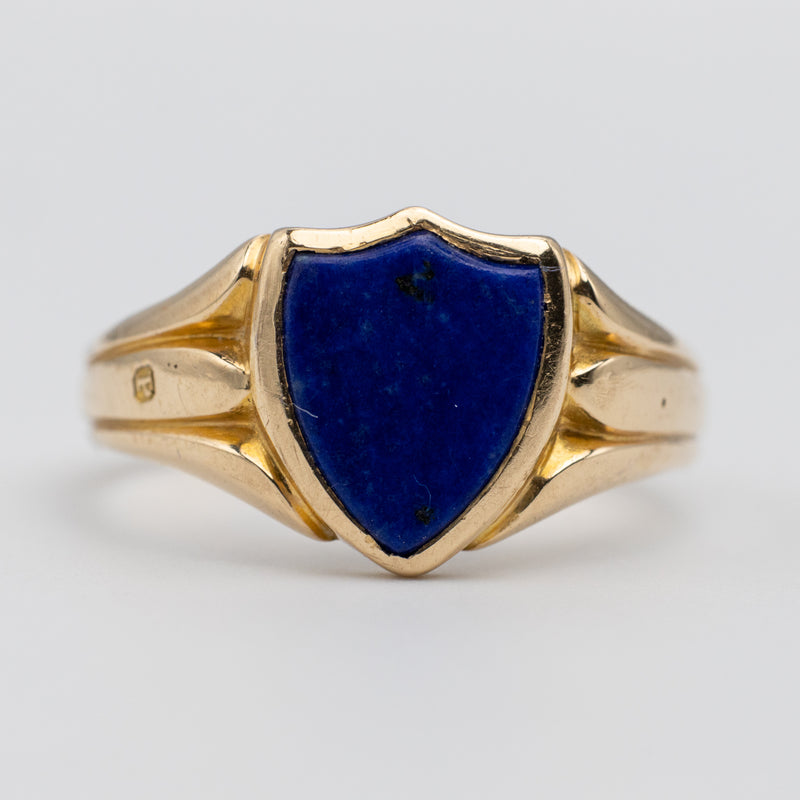gold signet ring front