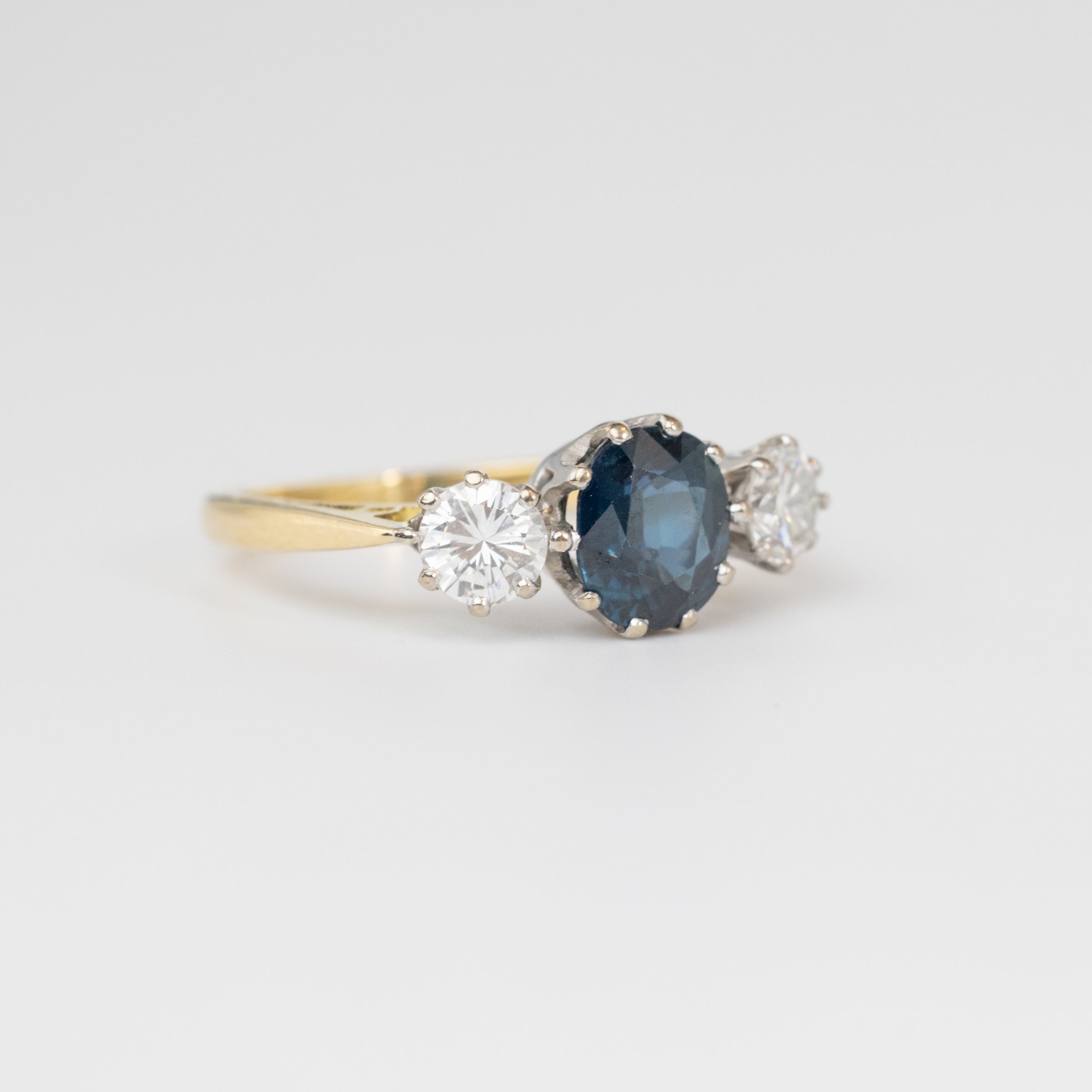 Trilogy Sapphire And Diamond Ring