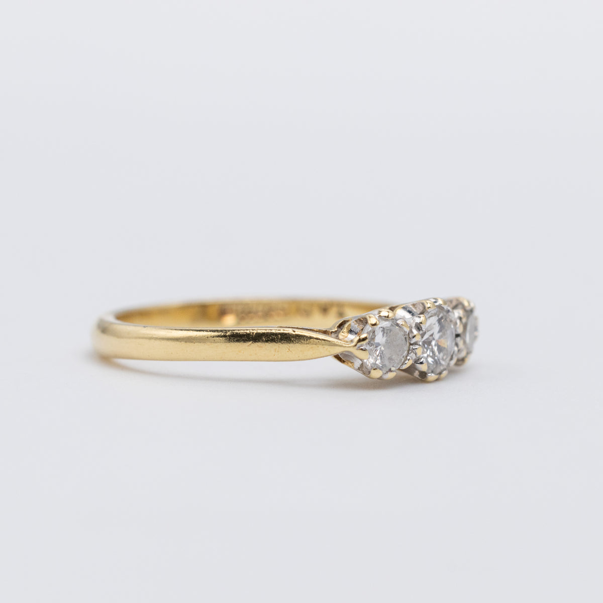 Diamond Trilogy Ring left side
