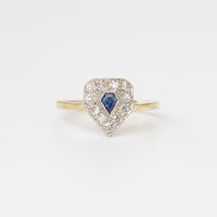 Art Deco Sapphire And Diamond Ring