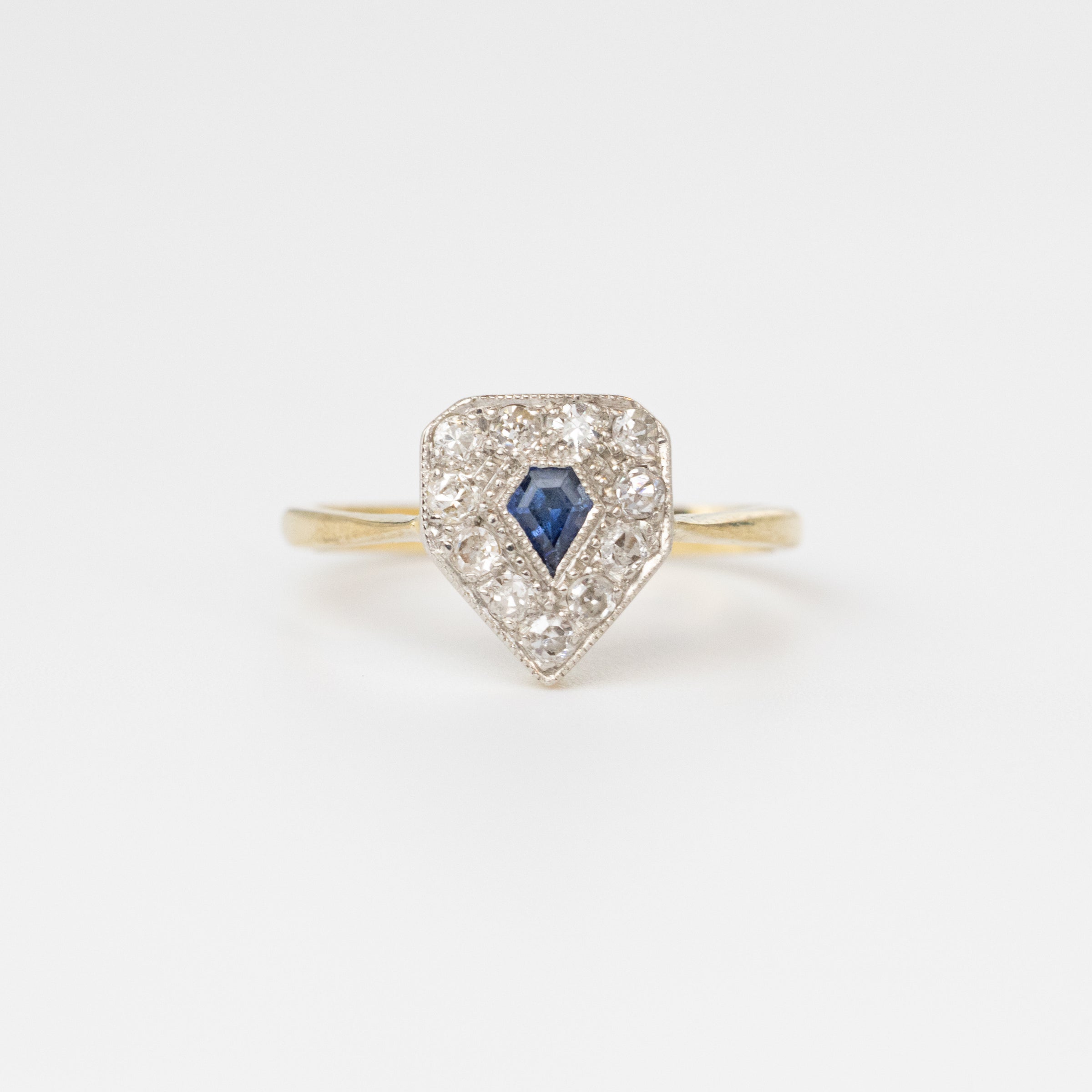 Art Deco Sapphire And Diamond Ring