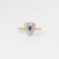 Art Deco Sapphire And Diamond Ring