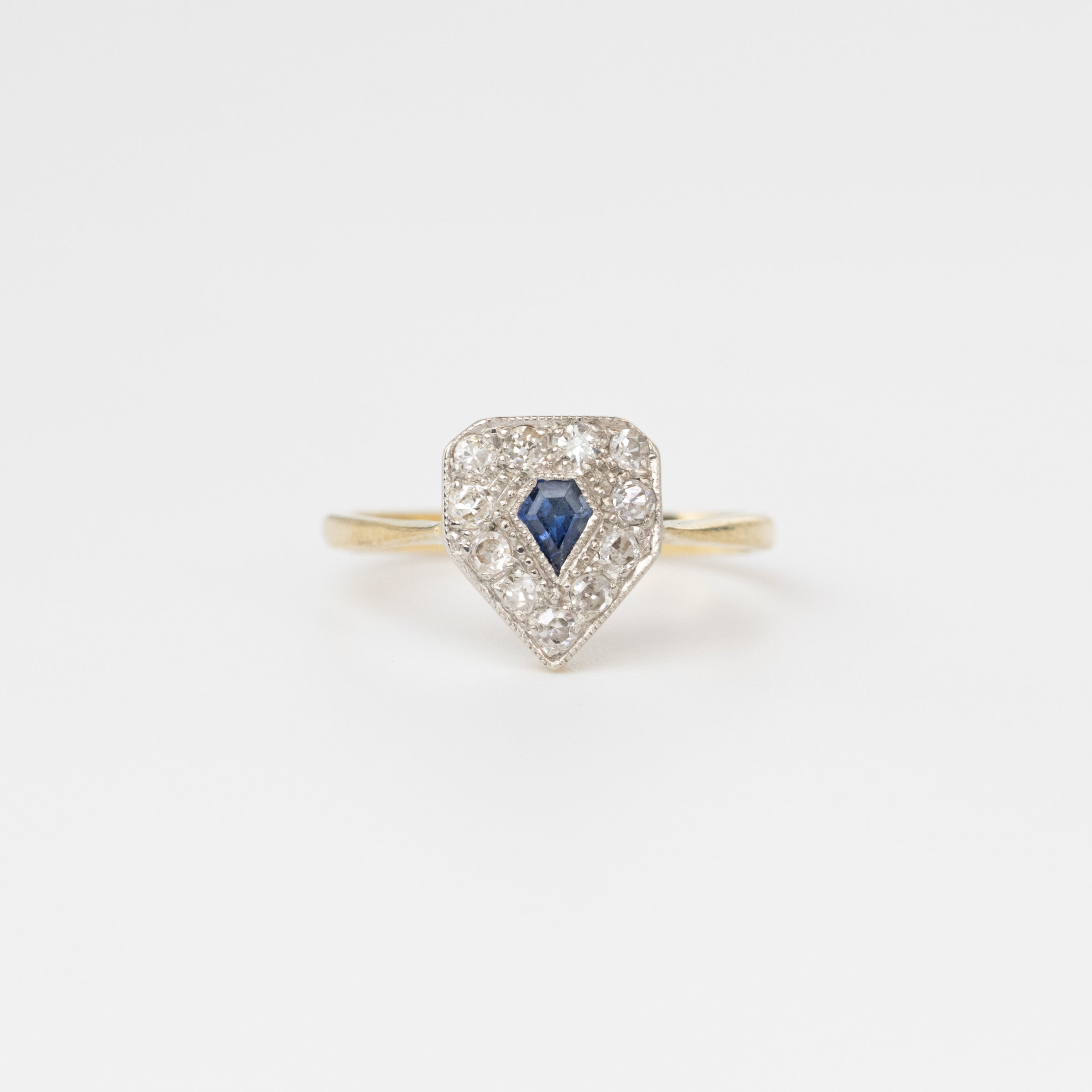 Art Deco Sapphire And Diamond Ring