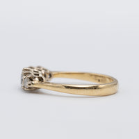 Vintage 18K Yellow Gold 5 Stone 0.70ct Diamond Engagement Ring