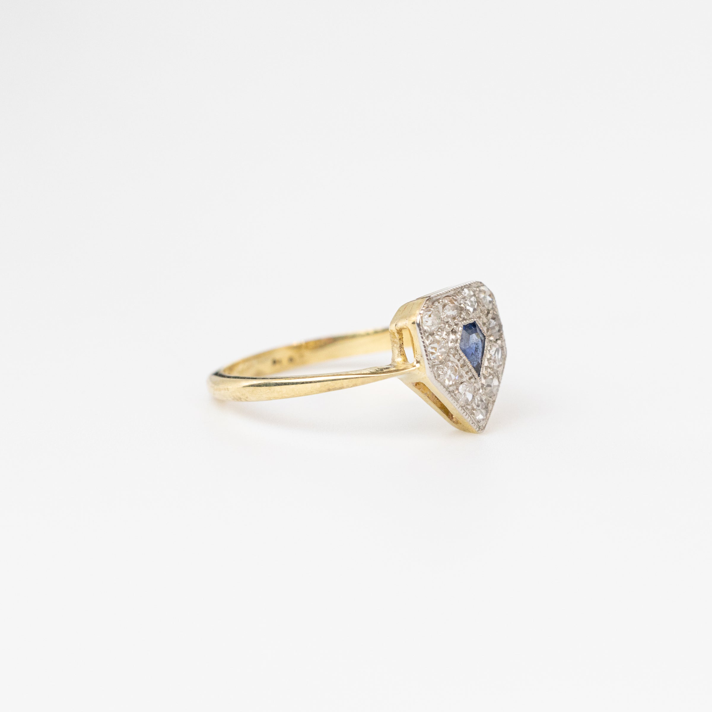 Art Deco Sapphire And Diamond Ring