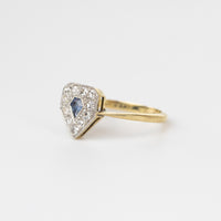 Art Deco Sapphire And Diamond Ring