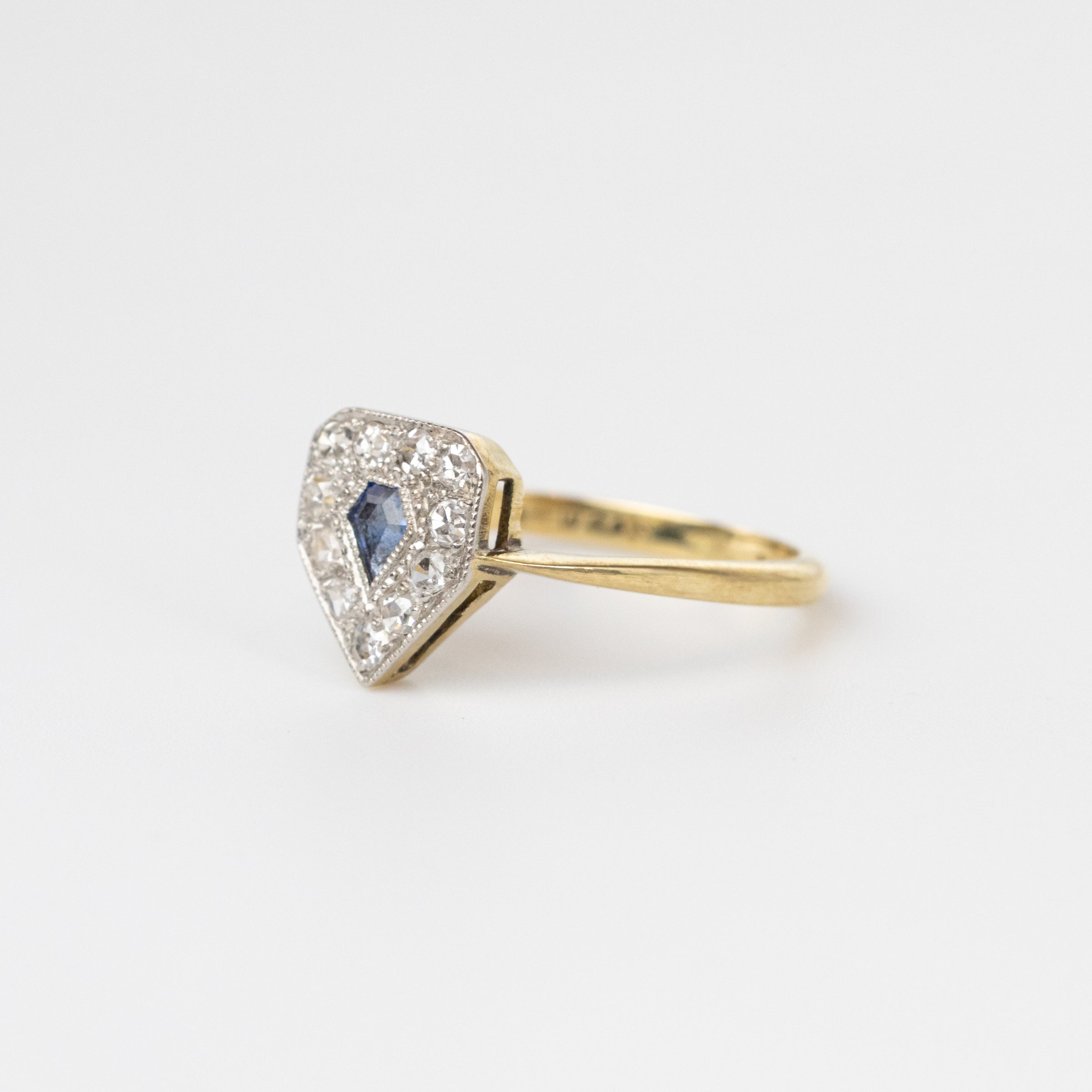 Art Deco Sapphire And Diamond Ring