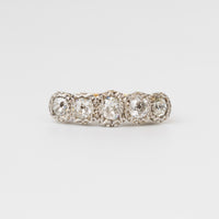 Mine-Cut Diamond Engagement Ring