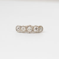 Mine-Cut Diamond Engagement Ring