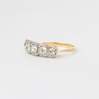 Mine-Cut Diamond Engagement Ring