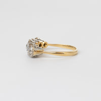 Mine-Cut Diamond Engagement Ring