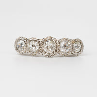 Mine-Cut Diamond Engagement Ring