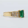 emerald and diamond ring left