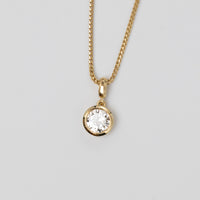 GIA 0.97 Carat Diamond Bezel Set Pendant