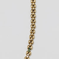 Stunning 18K Yellow Gold Emerald & Diamond Necklace
