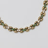 Stunning 18K Yellow Gold Emerald & Diamond Necklace