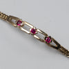 Gorgeous 9K Ruby Foxtail Chain Bracelet
