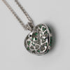 18K Gold Diamond And Emerald Heart Pendant