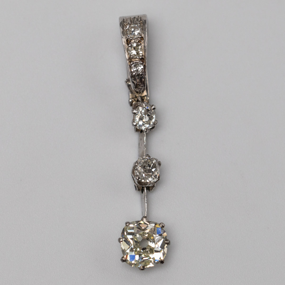 vintage diamond old cut pendant 