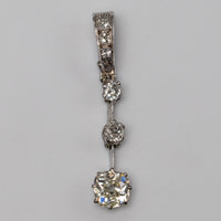 vintage diamond old cut pendant 