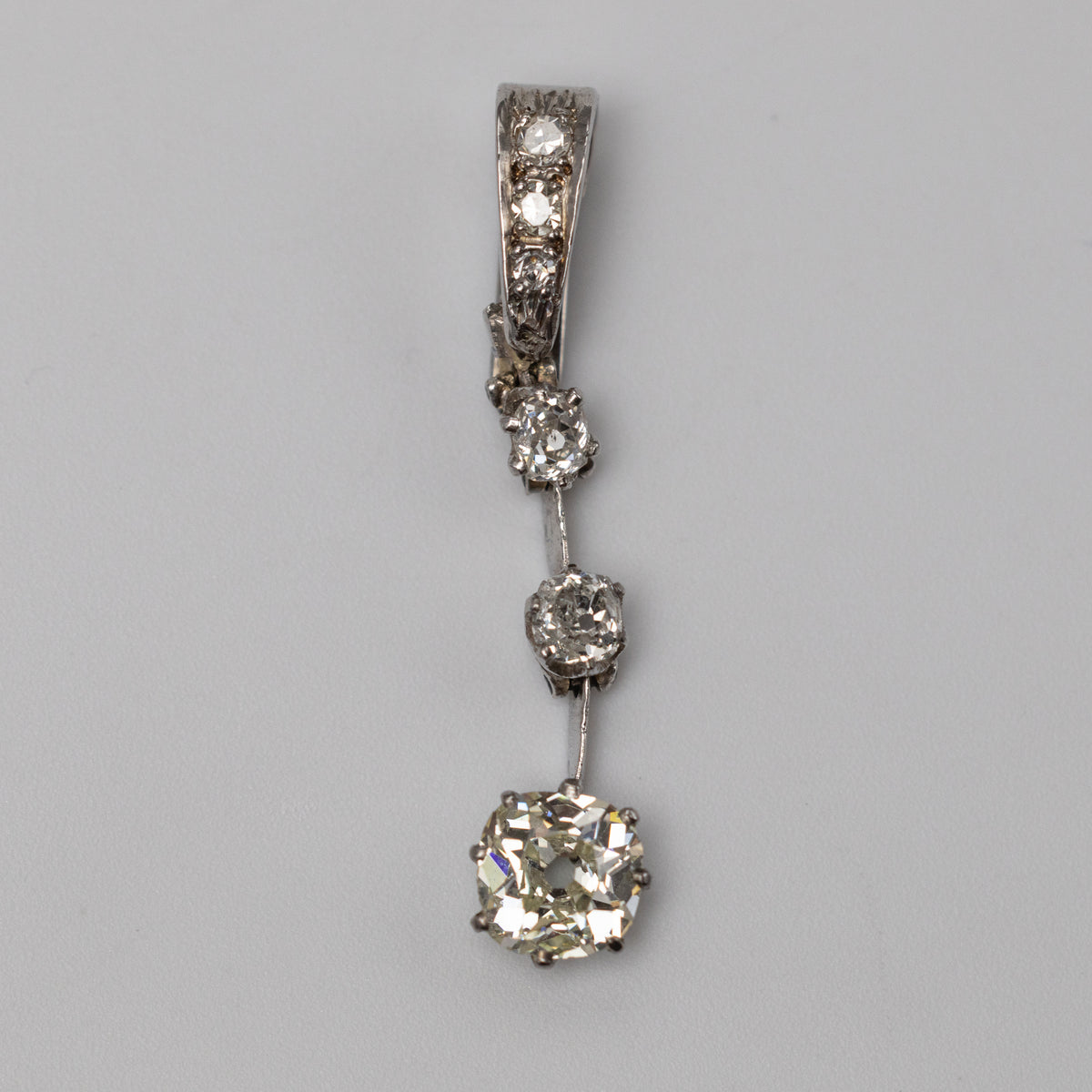 vintage diamond old cut pendant 2