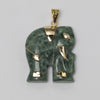 gold jade pendant front