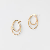 Twisted Double Hoop Earrings