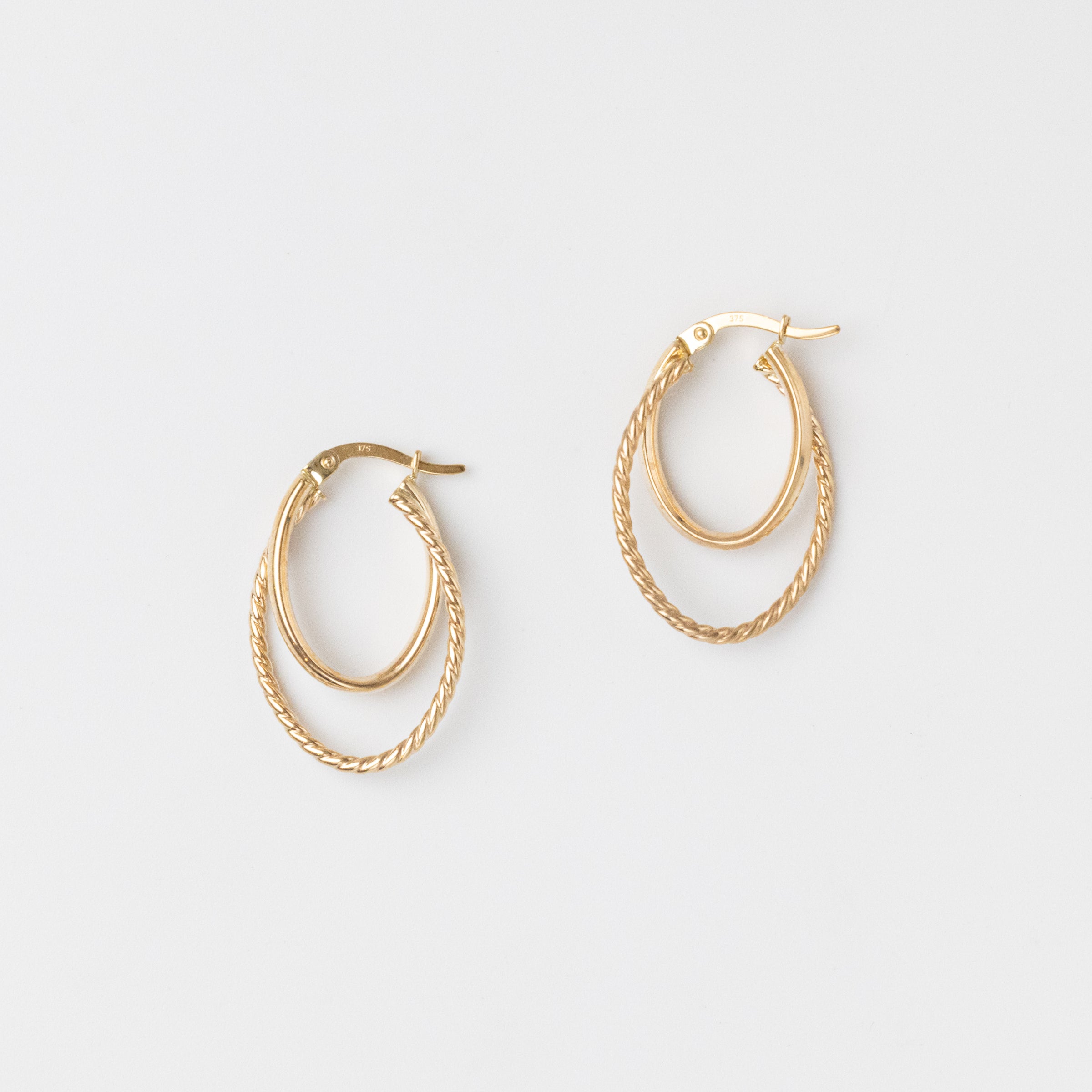 Twisted Double Hoop Earrings