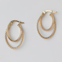 Twisted Double Hoop Earrings