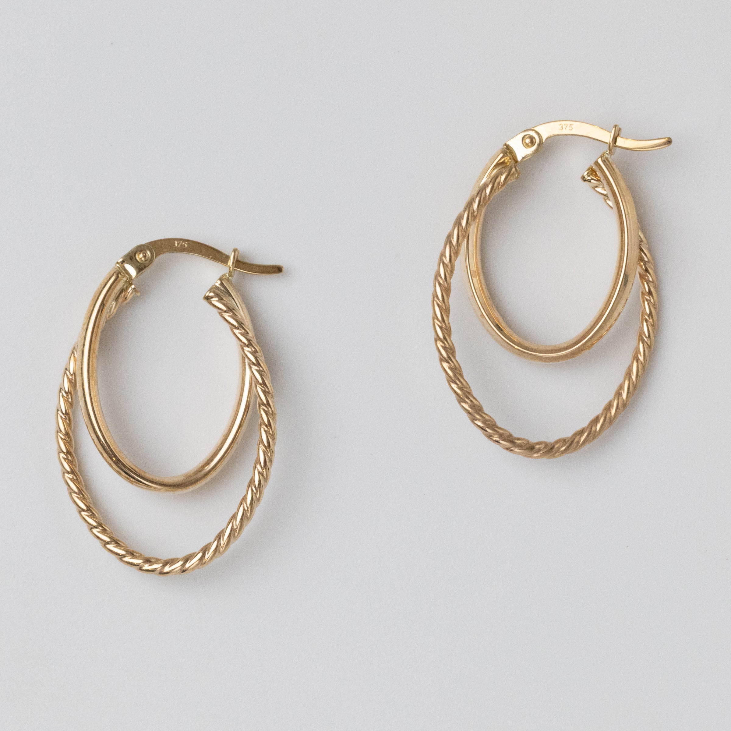 Twisted Double Hoop Earrings